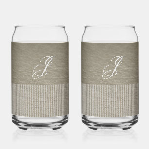 Verre Canette Ensemble de Kaki Brown personnalisé