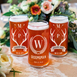 Verre Canette Ensemble de lunettes de bière Groomsman personnali