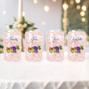 Verre Canette Ensemble de produits à thème à base de fruits pers