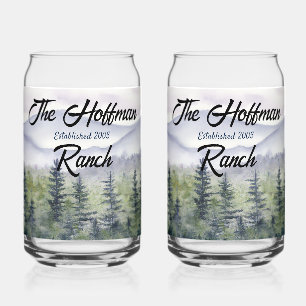 Verre Canette Ensemble de produits d'aquarelle Mountain Retreat
