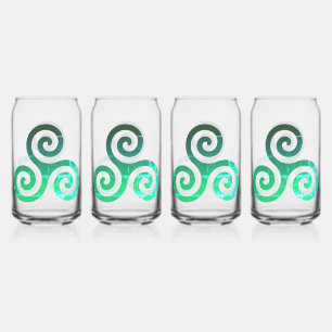 Verre Canette Ensemble de symboles celtiques anciens Emerald Tri