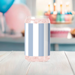 Verre Canette Ensemble de vaisselle bleu et blanc rayé
