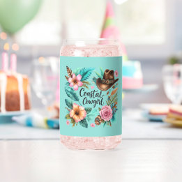 Verre Canette Ensemble de vaisselle Coastal Cowgirl