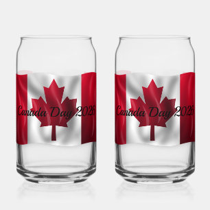Verre Canette Ensemble de vaisselle de drapeau du Canada
