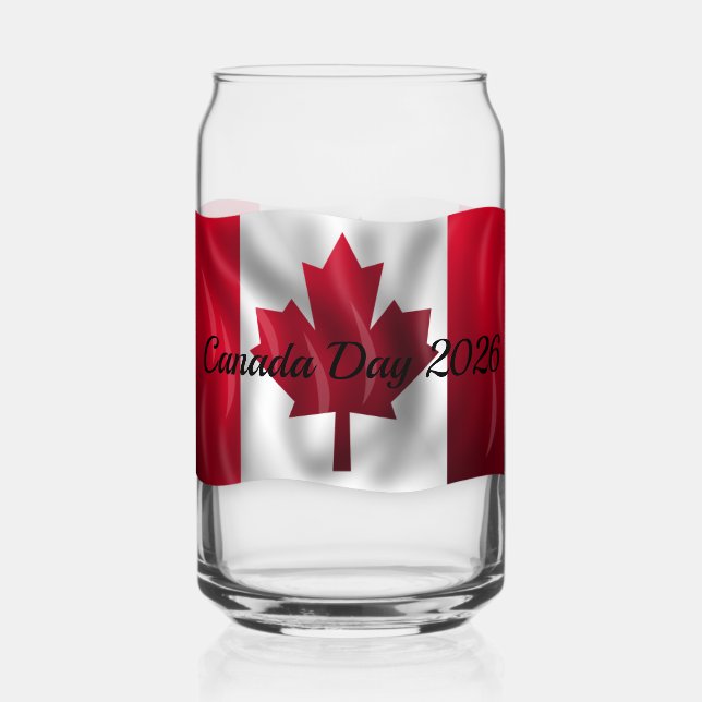 Verre Canette Ensemble de vaisselle de drapeau du Canada (Verso)