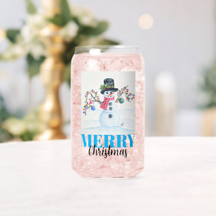 Verre Canette Ensemble de vaisselle de Noël bonhomme de neige
