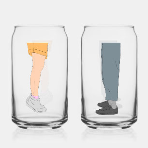 Verre Canette Ensemble de vaisselle pour couple avec une différe
