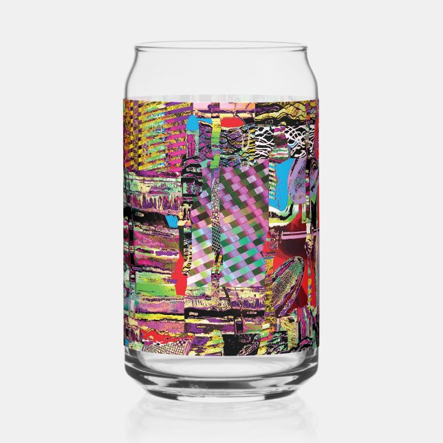 Verre Canette Ensemble de verrerie – Fractales urbaines (Recto)