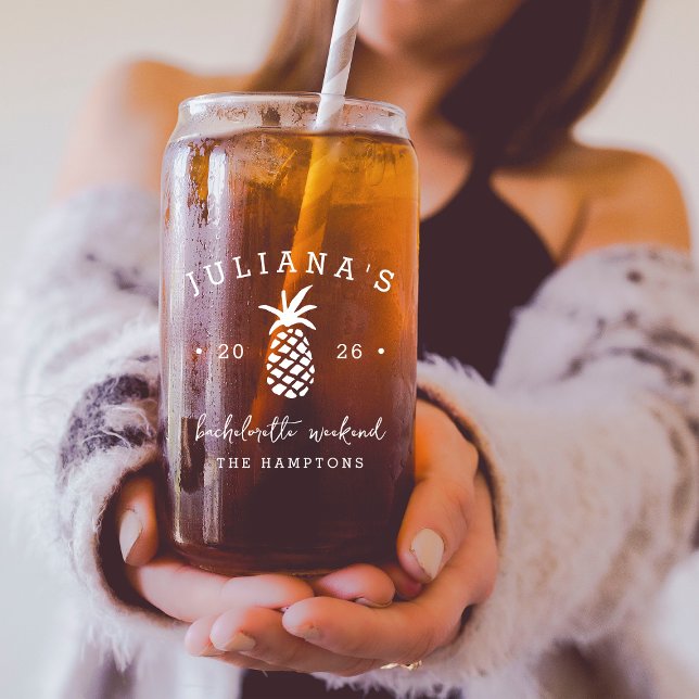 Verre Canette Enterrement de Vie de Jeune Fille Ananas | Personn (Créateur téléchargé)