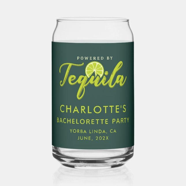 Verre Canette Enterrement de vie de jeune fille propulsé par Teq (Recto)