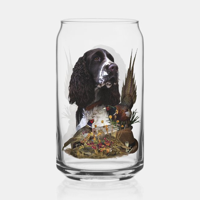 Verre Canette Espagnol Springer anglais avec faisan (Recto)