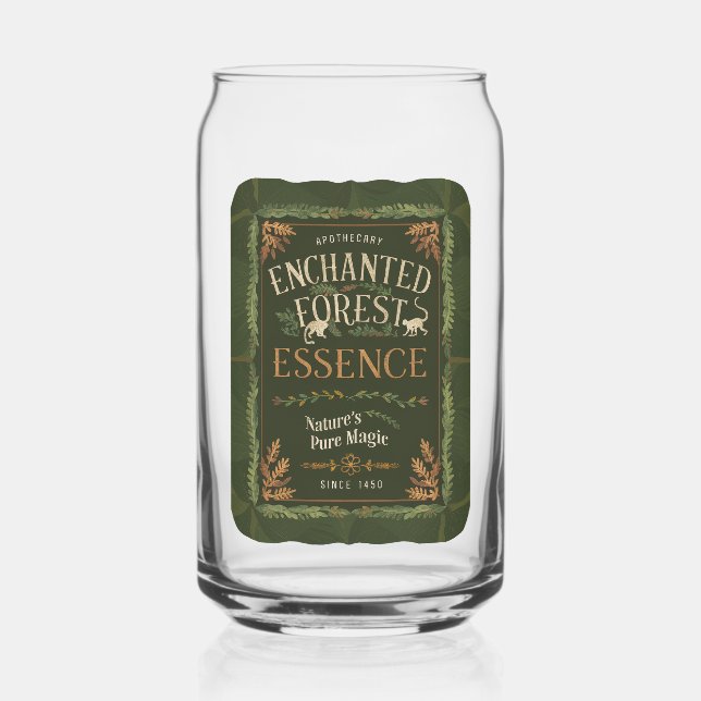 Verre Canette Essence forestière enchantée Halloween Vintage (Recto)