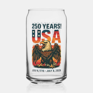 Verre Canette États-Unis 250 ans – Aigle américain patriotique 4