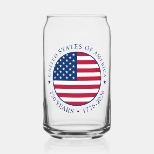 Verre Canette États-Unis Fête de l'Indépendance du 4 juillet 250