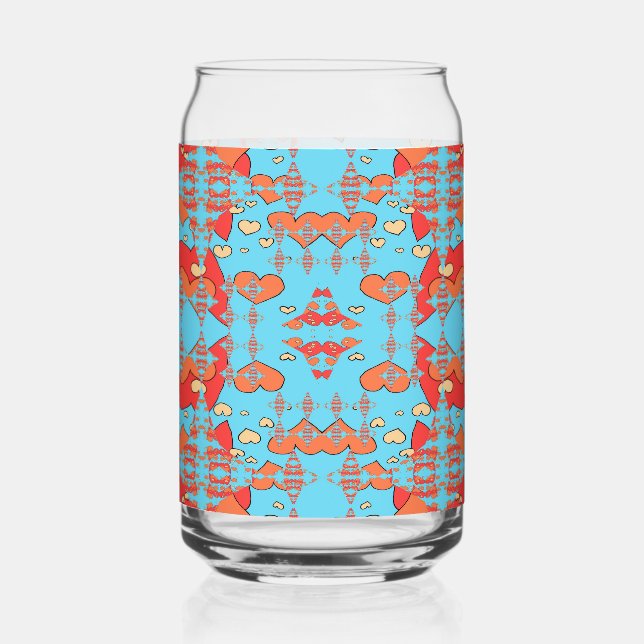 Verre Canette Étincelles de cœurs (Recto)