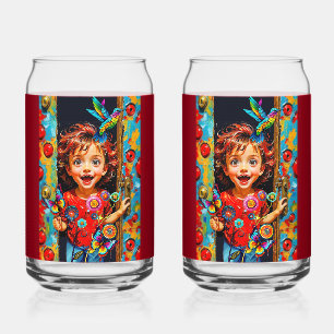 Verre Canette Excité À Accueillir Un Nouveau Jour Pour De Nouvel