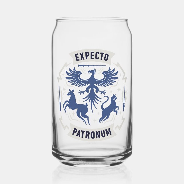 Verre Canette Expecto Patronum Graphisme Silhouette Vintage (Recto)