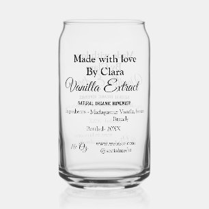 Verre Canette Extrait de vanille fait maison ajouter les ingrédi
