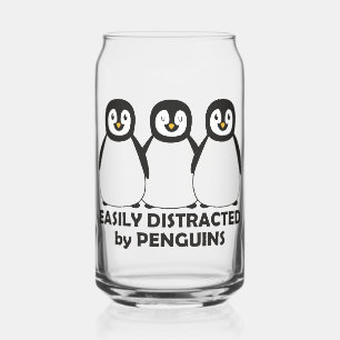 Verre Canette Facilement distrait par les pingouins