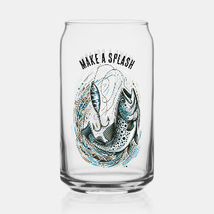 Verre Canette Faire Un Pêcheur De Splash