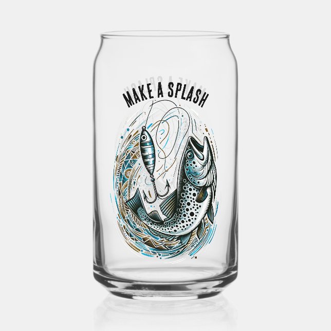 Verre Canette Faire Un Pêcheur De Splash (Recto)