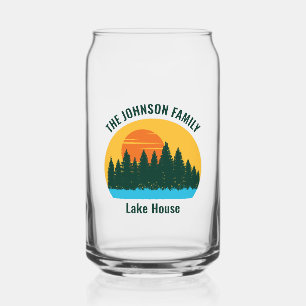 Verre Canette Family Lake House Sunset Personnalisé