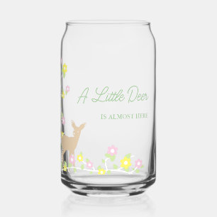 Verre Canette Fawn Floral Fille Baby Shower