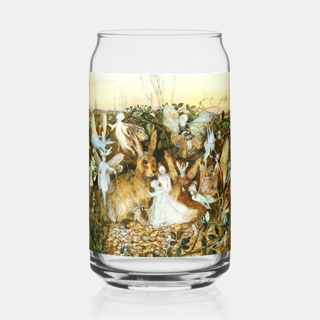 Verre Canette Fées et lapin (Recto)