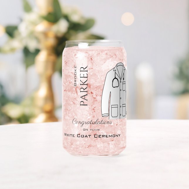 Verre Canette Félicitations White Coat Ceremony Docteur (Insitu (Mariage))