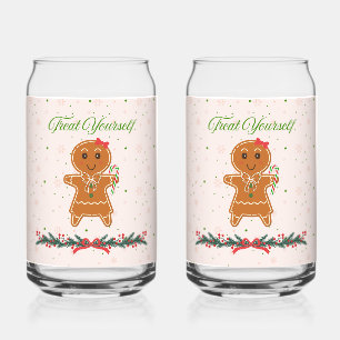Verre Canette Femme en pain d'épices de Noël