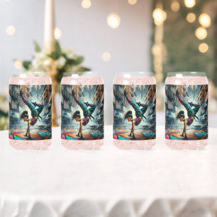 Verre Canette Femmes en action de Breakdancer Silhouette de New