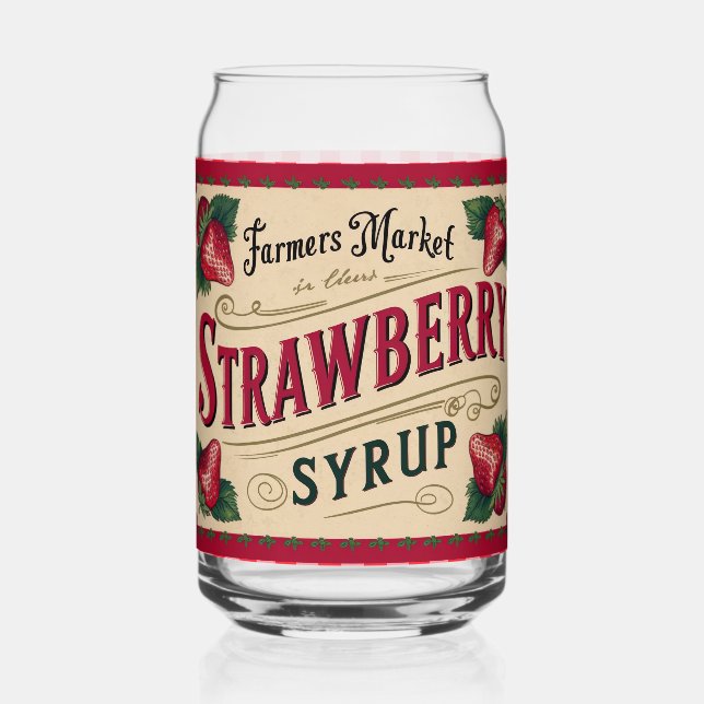 Verre Canette Ferme de fraises (Recto)