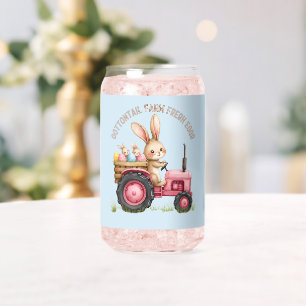 Verre Canette Ferme de lapin de Pâques fantaisiste tracteur vint