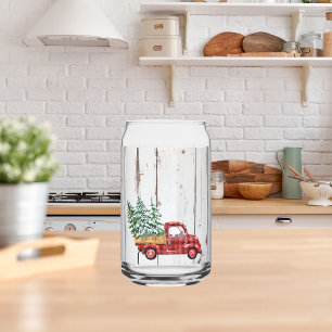 Verre Canette Ferme Russe En Bois En Perte Camion Rouge Peut Gla