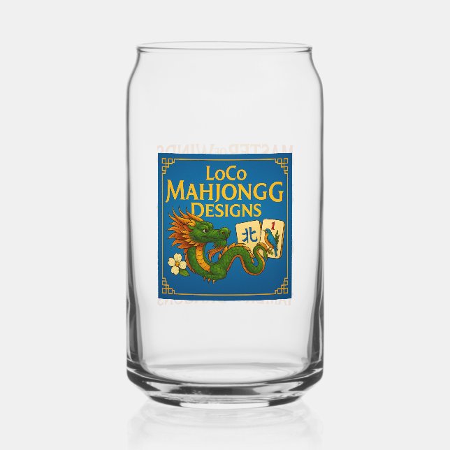 Verre Canette Festive Mahjong Pint Glasses  (Recto)