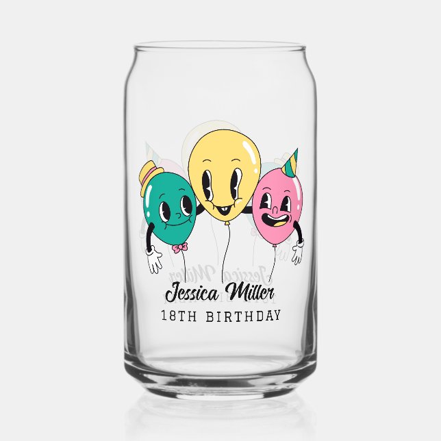 Verre Canette Fête d'anniversaire (Recto)