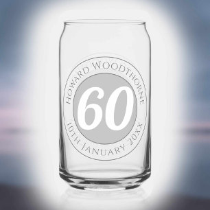 Verre Canette Fête d'anniversaire avec nom, âge et anniversaire