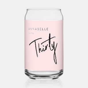 Verre Canette Fête d'anniversaire Moderne 30e Trentième Trentièm