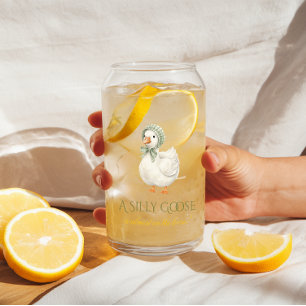 Verre Canette Fête de bébé Silly Goose Daisy Vert Sauge Neutre