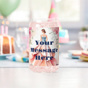 Verre Canette Fête de la Quinceanera aquarelle