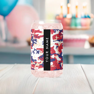 Verre Canette Fête de l'Indépendance Camouflage Votre nom Person