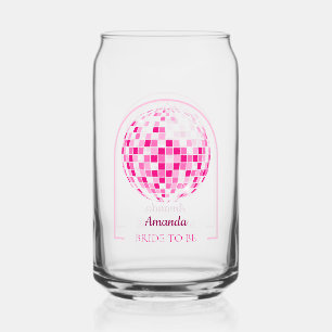 Verre Canette Fête de mariage disco rose vif