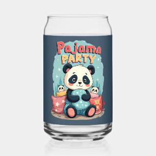 Verre Canette Fête Pyjama Kawaii Panda Soirée Cosy Aesthetic