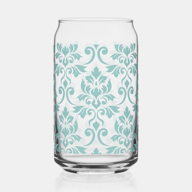 Verre Canette Feuille Damask Teal Large Pattern (Droite)