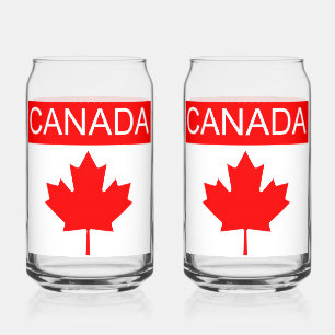 Verre Canette Feuille d'érable du Canada