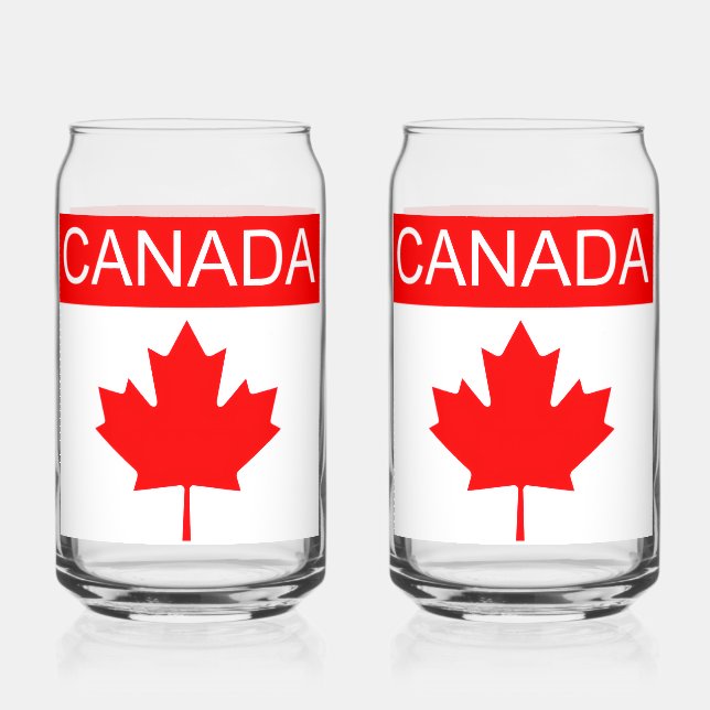 Verre Canette Feuille d'érable du Canada (Recto)