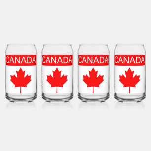 Verre Canette Feuille d'érable du Canada