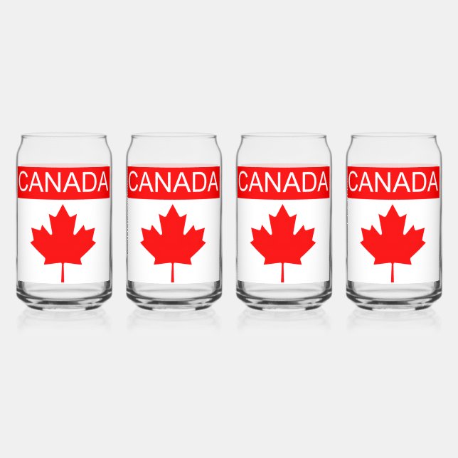 Verre Canette Feuille d'érable du Canada (Recto)