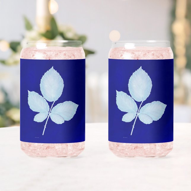 Verre Canette Feuilles de brique d'impression Cyano (Insitu (Mariage))