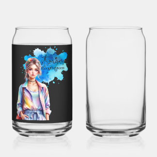 Verre Canette Fille Inspirante Graphique